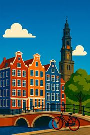 Amsterdamse grachten en fietsen van Taudalpoi