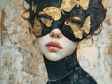 Masker | Veiled Mystery van Abstract Schilderij