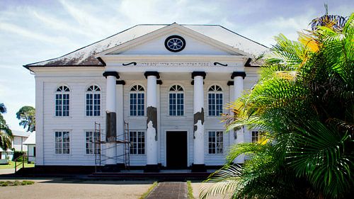Synagoge in de hoofdstad van Paramaribo in Suriname