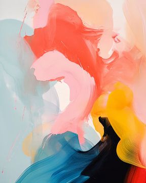 Kleurrijk, modern en abstract schilderij van Studio Allee
