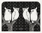Samuel Jessurun de Mesquita, Four crowned cockatoos (1912) by Atelier Liesjes thumbnail