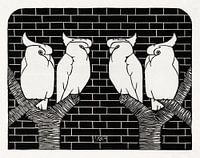 Samuel Jessurun de Mesquita, Four crowned cockatoos (1912)