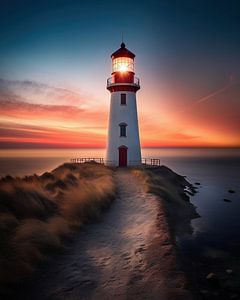 Leuchtturm zum Sonnenuntergang