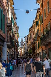 Verona - view through Via Pellicciai to Palazzo di Cansignorio by t.ART