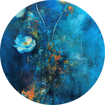 Abstract blauw van Blikvanger Schilderijen