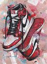 Nike air jordan 1 Retro Chicago Malerei. von Jos Hoppenbrouwers Miniaturansicht