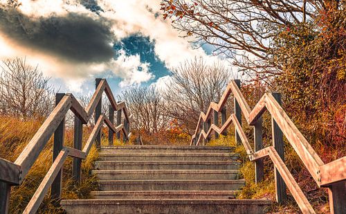 Jeu de ligne dans les dunes