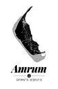 Amrum | Landkarten-Design | Insel Silhouette | Schwarz-Weiß von ViaMapia Miniaturansicht