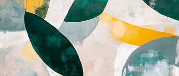 Abstrakte Blätter in sanften Farben von Poster Art Shop