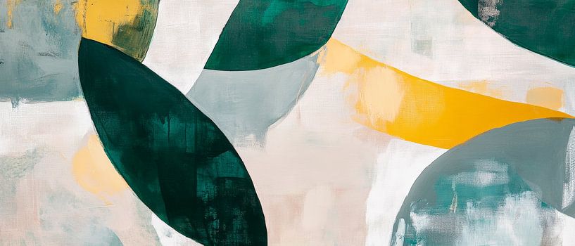 Feuilles abstraites aux couleurs douces par Poster Art Shop