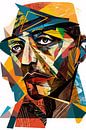 Abstract Kubistisch Portret in Levendige Kleuren van Imperial Art House thumbnail