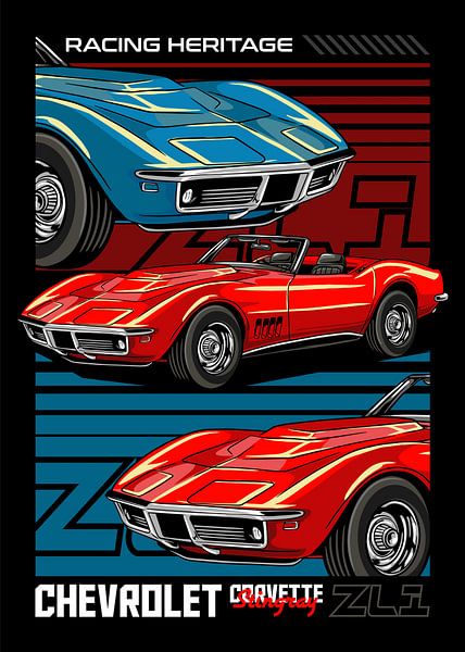 Chevrolet Corvette Stingray ZL1 1969 Car by Adam Khabibi