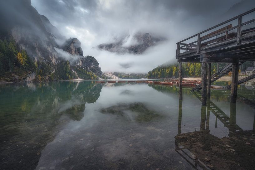 Lago di Braies van Frans van der Boom