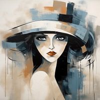 Femme avec chapeau