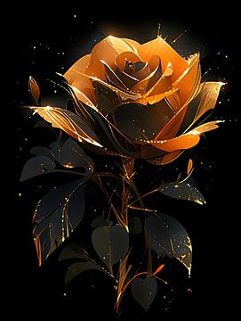 Goldene Rose von PixelPrestige