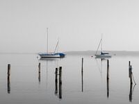Voiliers dans la brume matinale près de Diessen