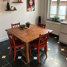 Kundenfoto: Porträt, Unter den Blumen Nr. 3 von Studio BB, als ArtFrame