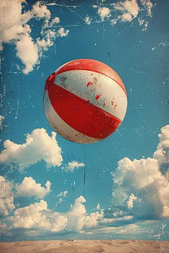 Zwevende Strandbal in Retro Stijl van Art & Soul Creations