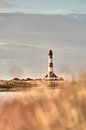 Sonnenaufgang am Leuchtturm Westerhever von Florian Kunde Miniaturansicht