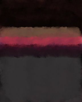 Zwart, neonroze, grijs. Kleurenveldschilderij geïnspireerd door Mark Rothko. van Dina Dankers