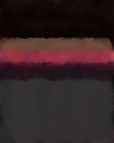Zwart, neonroze, grijs. Kleurenveldschilderij geïnspireerd door Mark Rothko.