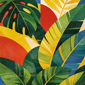 Tropical Leaves Moderne Abstrakte Kunst von Dodik Hariyono