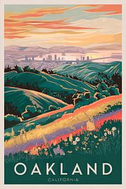 Oakland, California - Vintage Travel Poster by Poster Art Shop