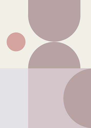 Abstracte Geometrische Kunst Japandi Stijl