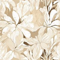 Abstract flowers in neutral tones no 3