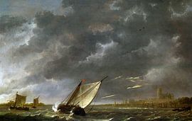 Aelbert Cuyp, The Maes near Dordrecht in a storm by Atelier Liesjes
