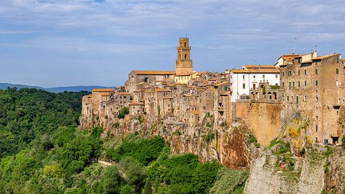 Uitzicht op Pitigliano, Toscane, Italië