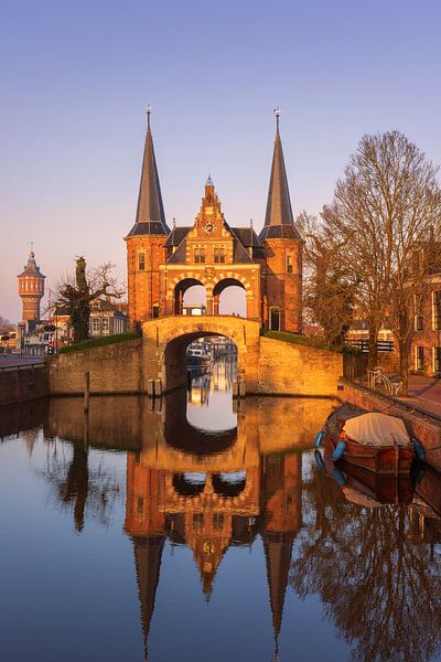 The Waterpoort and Watertower in Sneek by Marga Vroom