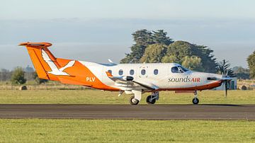 Gelande Sounds Air Pilatus PC-12. van Jaap van den Berg