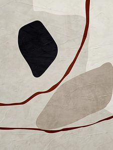 Moderne Organisch Geometrische Abstrakte Kunst