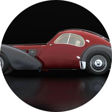 Bugatti 57-SC Atlantic 1938 Zijaanzicht van Jan Keteleer