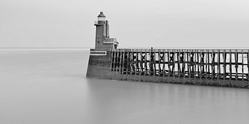 The lighthouse of Fécamp monochrome - Beautiful Normandy
