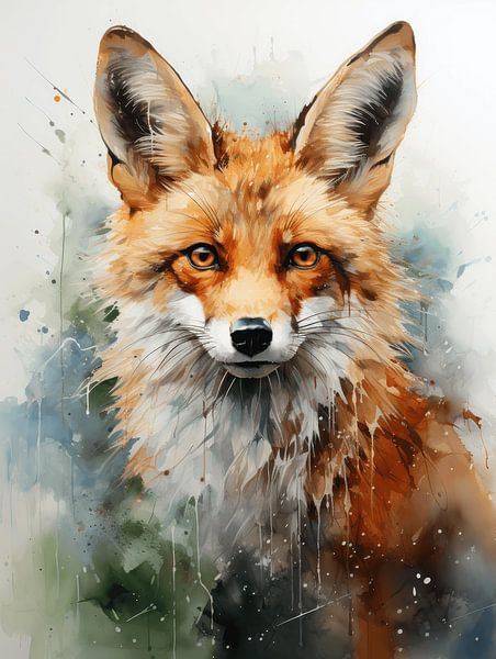 Picturesque Splendour in Green and Orange by Eva Lee