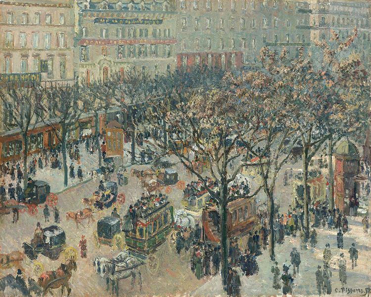 Camille Pissarro, Boulevard des Italians, Morning, sunlight, 1897 by Atelier Liesjes