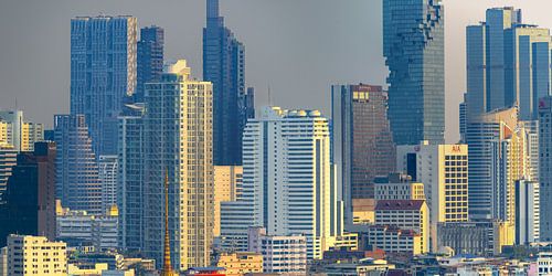Bang Rak financiële wijk in Bangkok