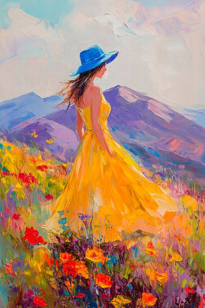 Blooming meadow flower - spring joy by Poster Art Shop