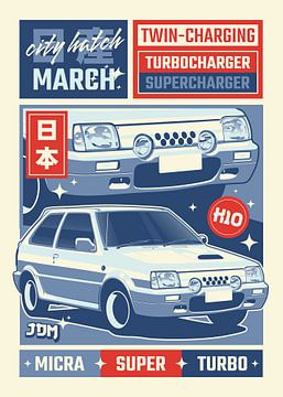 Nissan Micra Super Turbo K10 van Kaminarirace