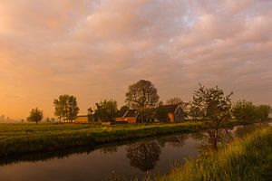 Magnifique lever de soleil dans le Polder.