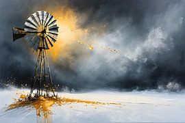 Mühle im Sturm von Jan Bechtum