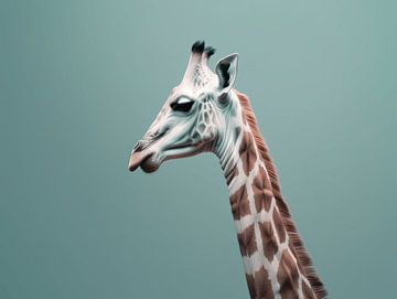 Elegante Gratie - Giraf in Pastel van Eva Lee