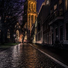 Martinitoren at night by Sjoukelien van der Kooi