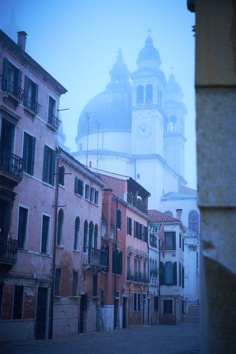 Mysterious street scene Venice in Winter
