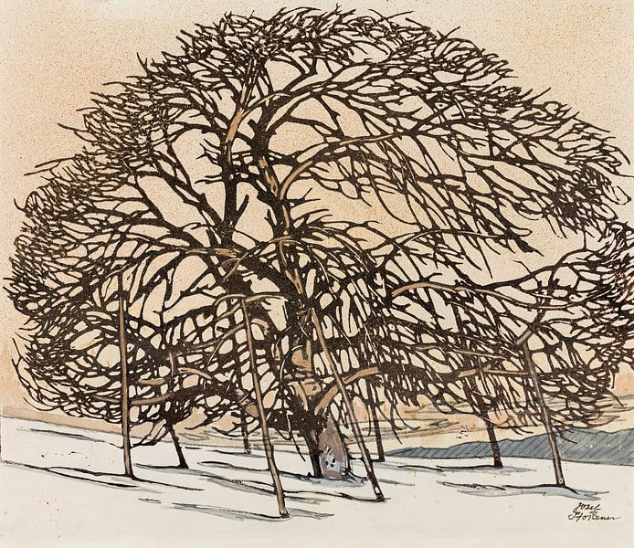 JOSEF STOITZNER, Baum im Winter von Atelier Liesjes