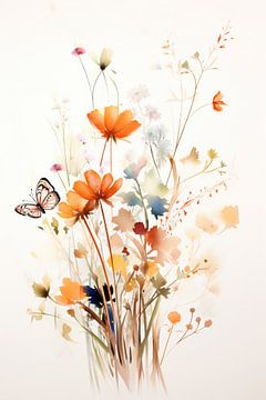 Blumenfeld von Abstraktes Gemälde