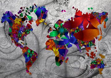 fractale wereldkaart van Isa Bild