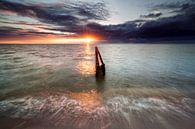 Coucher de soleil sur la plage d'Ijsselmeer par Olha Rohulya Aperçu